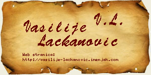 Vasilije Lackanović vizit kartica